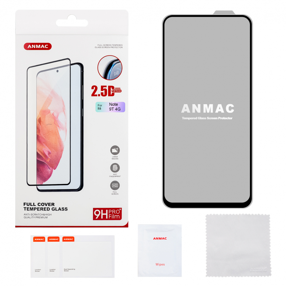 Защитное стекло Xiaomi Note 9T 4G Full Cover ANMAC  Арт.1137361