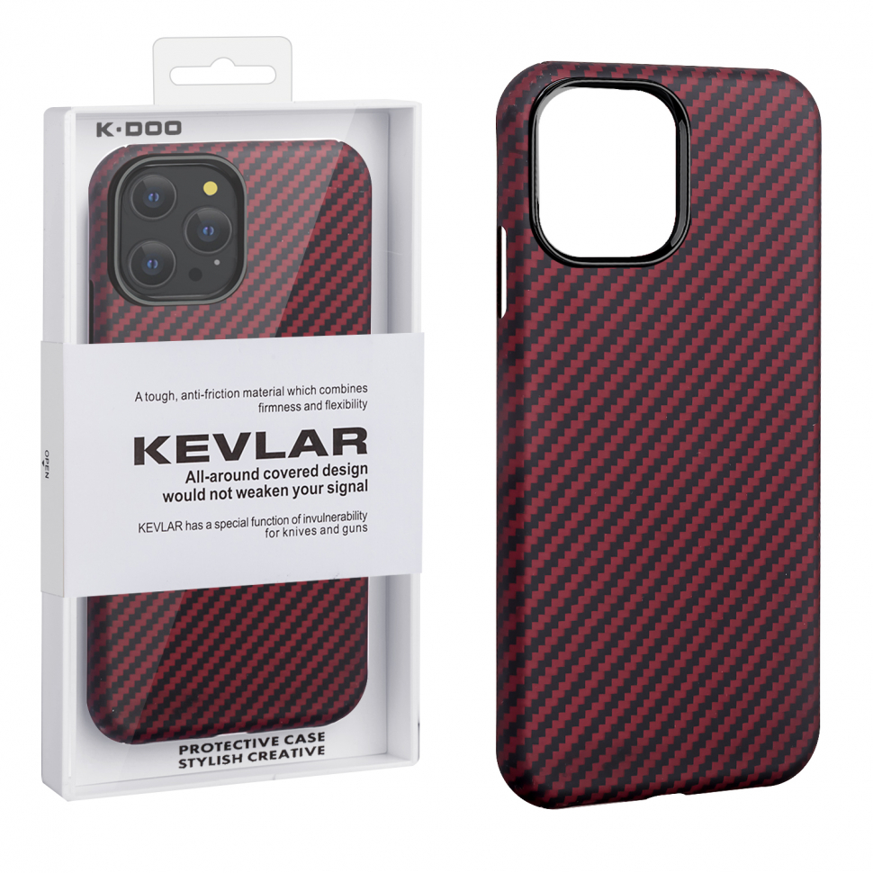 Чехол iPhone 13 Pro Max Kevlar Red