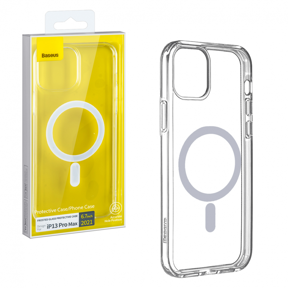 Чехол iPhone 13 Pro Max (6.7) Crystal Magnetic Phone Case Baseus прозрачный