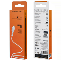 Кабель BX16 USB Micro USB 1M Borofone белый
