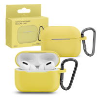 Чехол Airpods Pro Hang Silicon Сase с карабином   SL yellow
