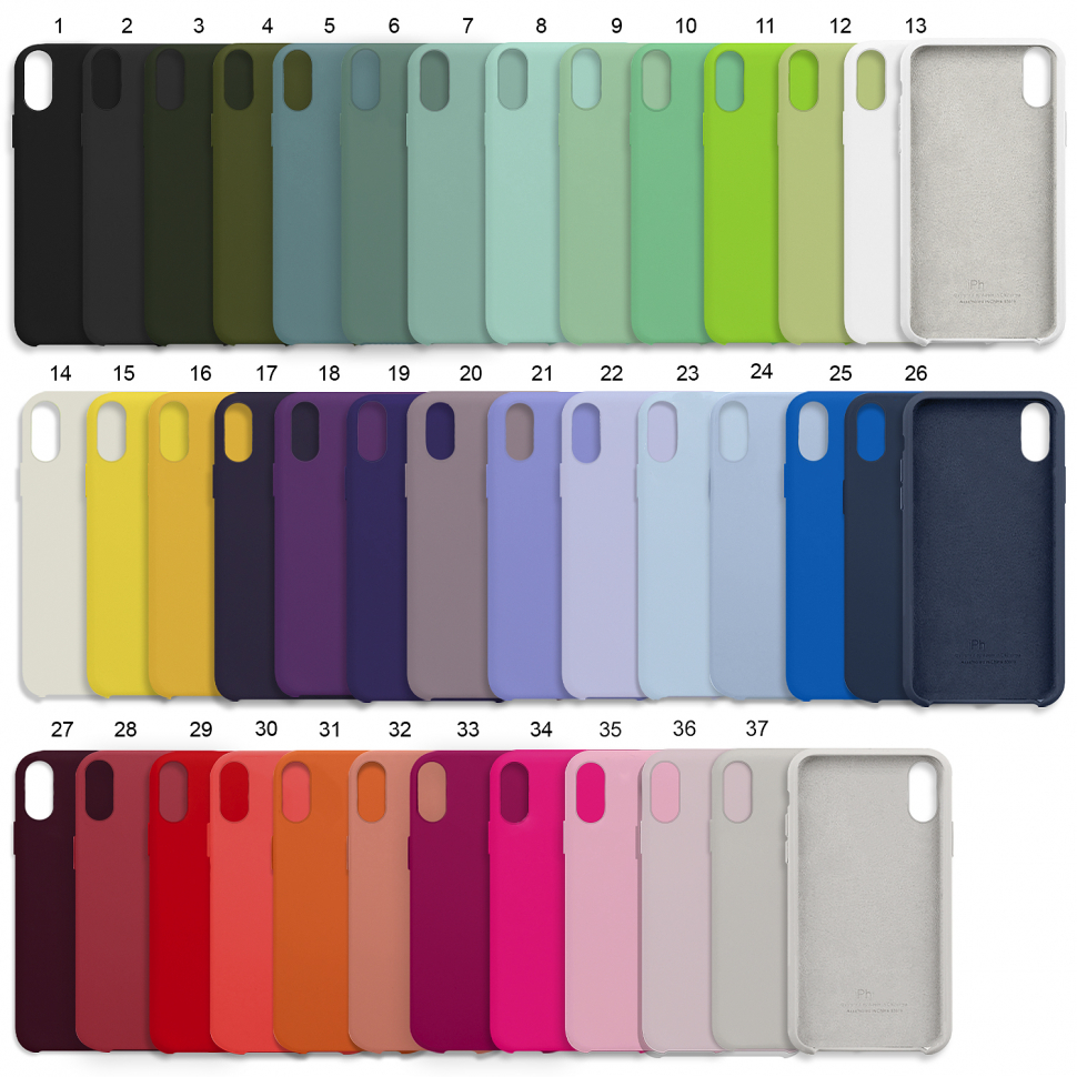 Чехол iPhone XR Silicon case Apple WS (с лого)