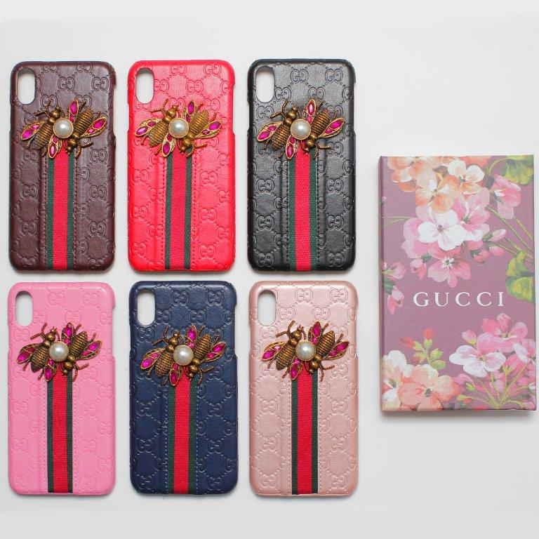 Чехол iPhone XS Max под кожу жуки со стразами