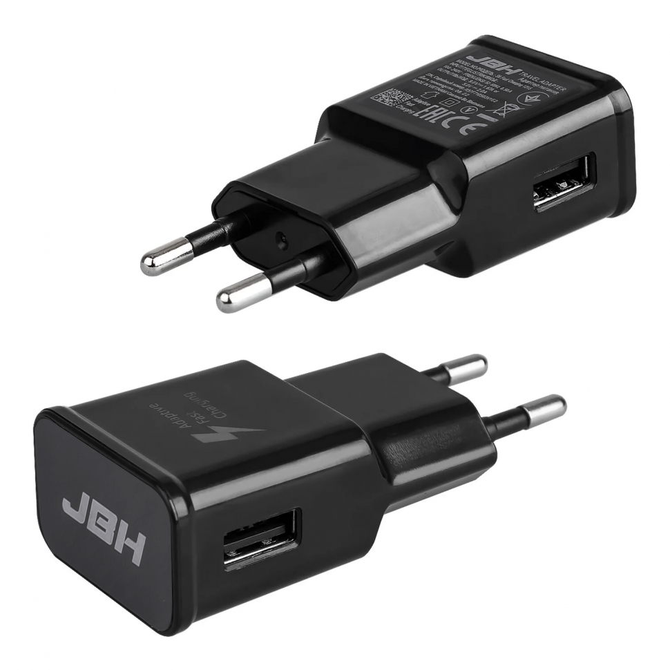 Переходник СЗУ на USB 2A S6 2.0 JBH черный (500шт/кор)