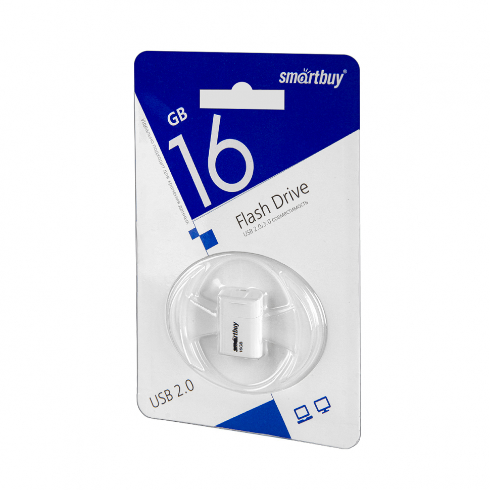 USB накопитель 16 GB Smart Buy LARA White