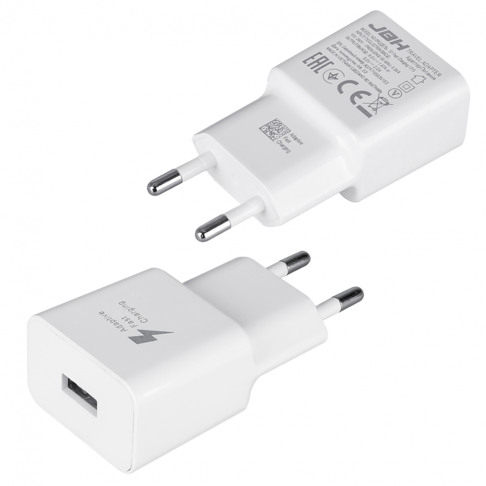 Переходник СЗУ на USB 5V2A S7  JBH белый (1000 шт/кор)