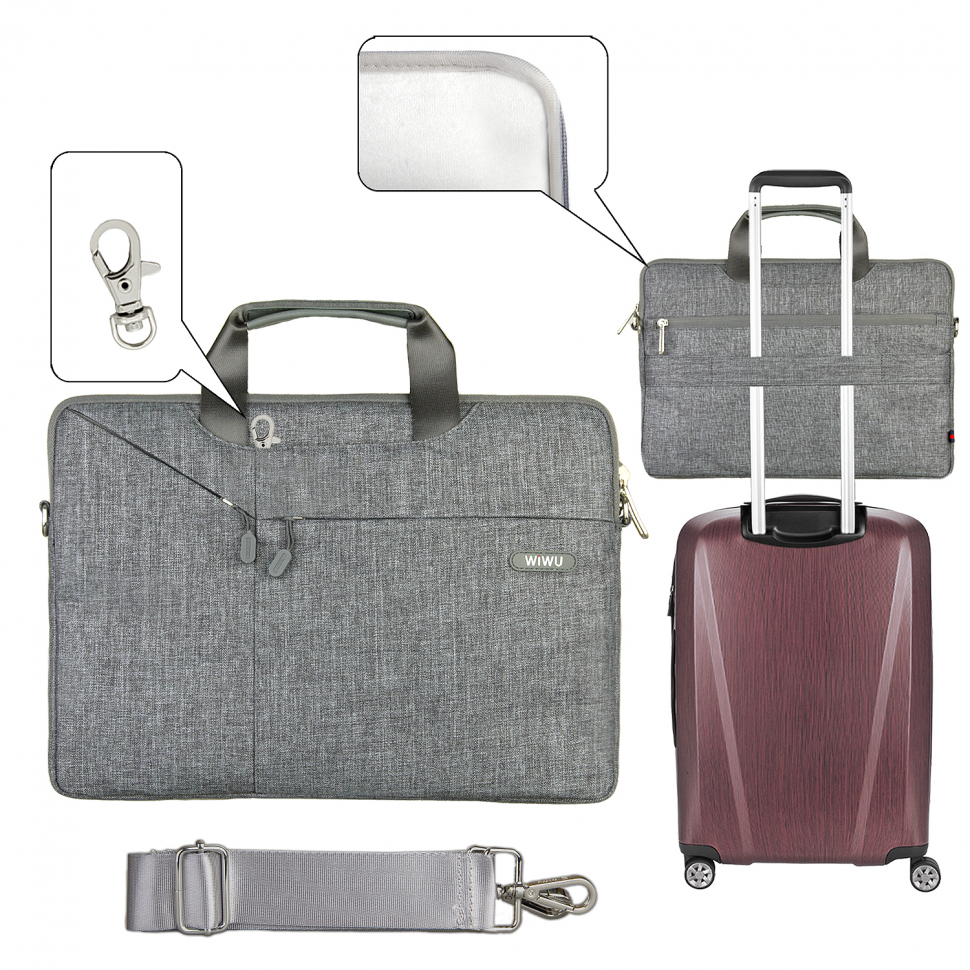 Сумка 17.3 Gent Business handbag Light Grey
