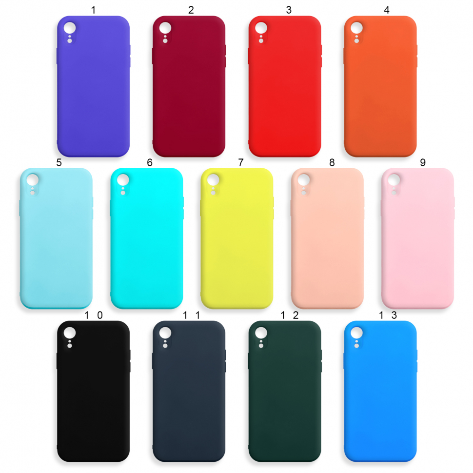 Чехол iPhone XR Silicone WS (без лого, в прозрачном пакете)