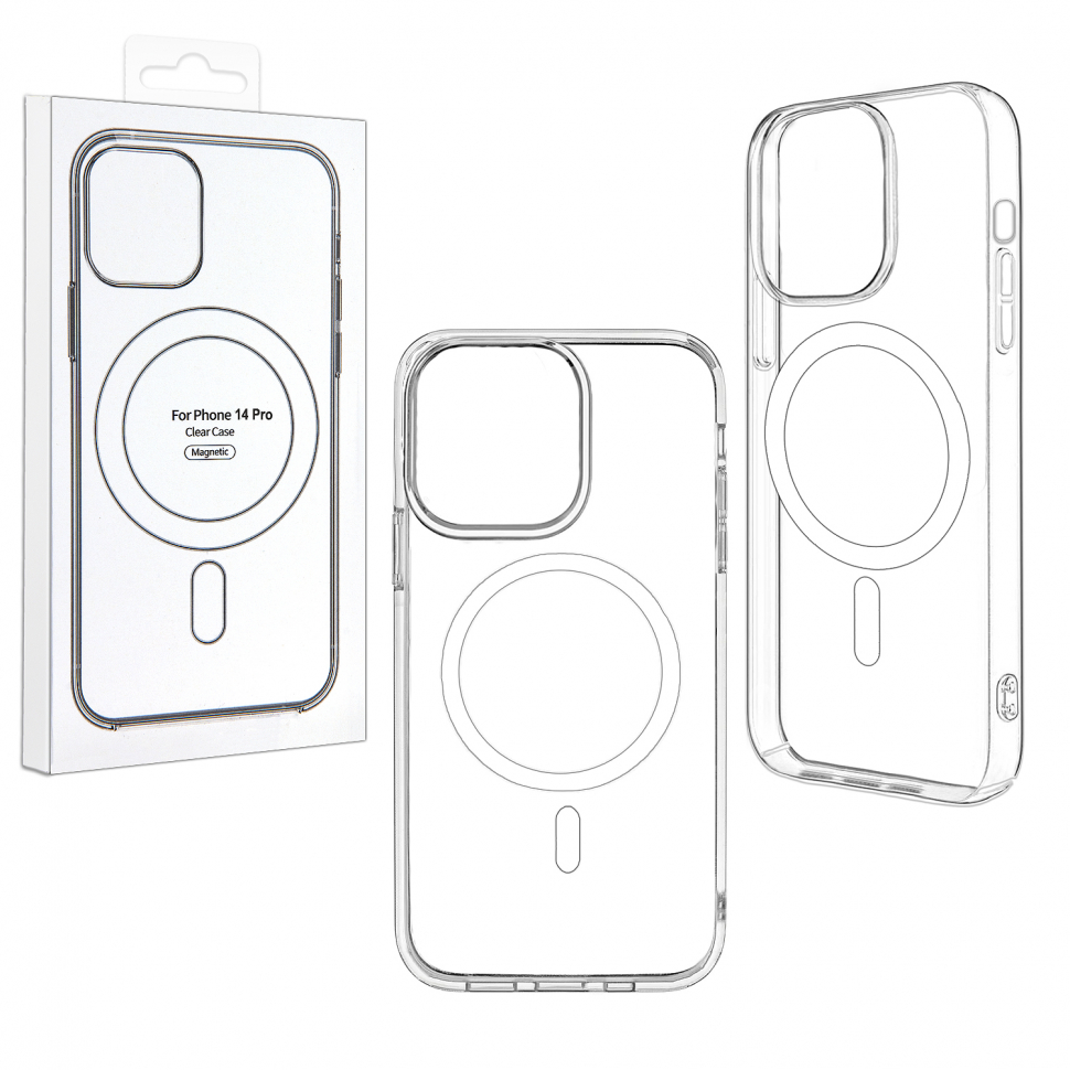 Чехол iPhone 14 Pro Clear Case (MagSafe) TPU+PC