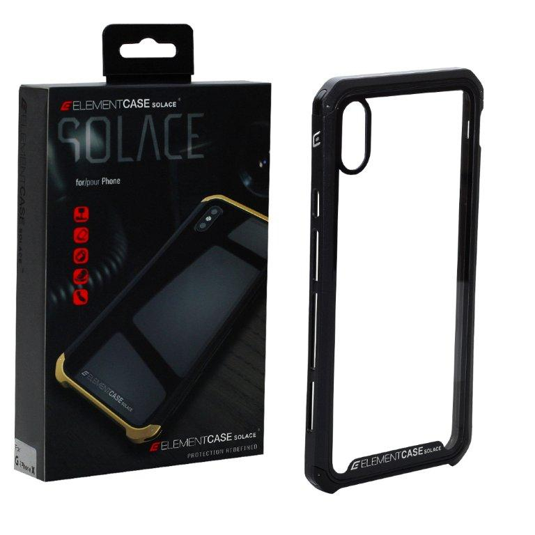 Чехол iPhone XS Max Element Case прозрачный с черным