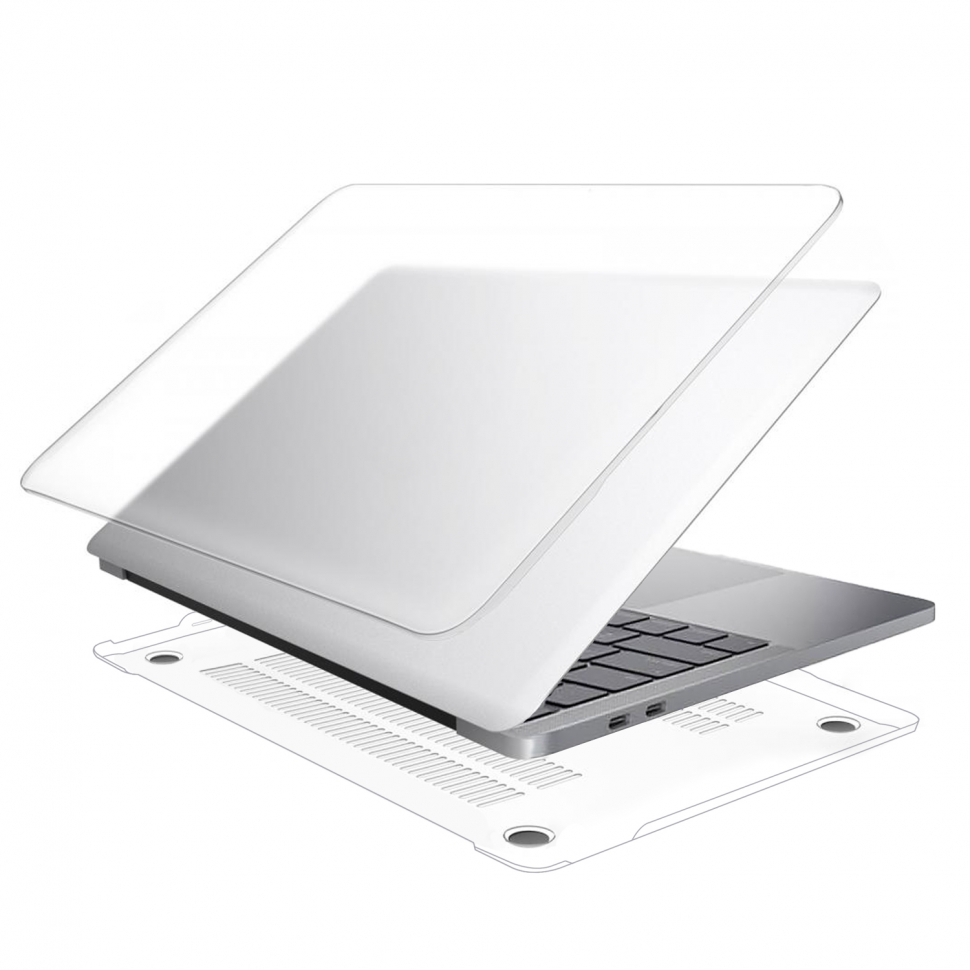 Чехол Macbook Pro 16 (2019) матовый прозрачный (A2141)