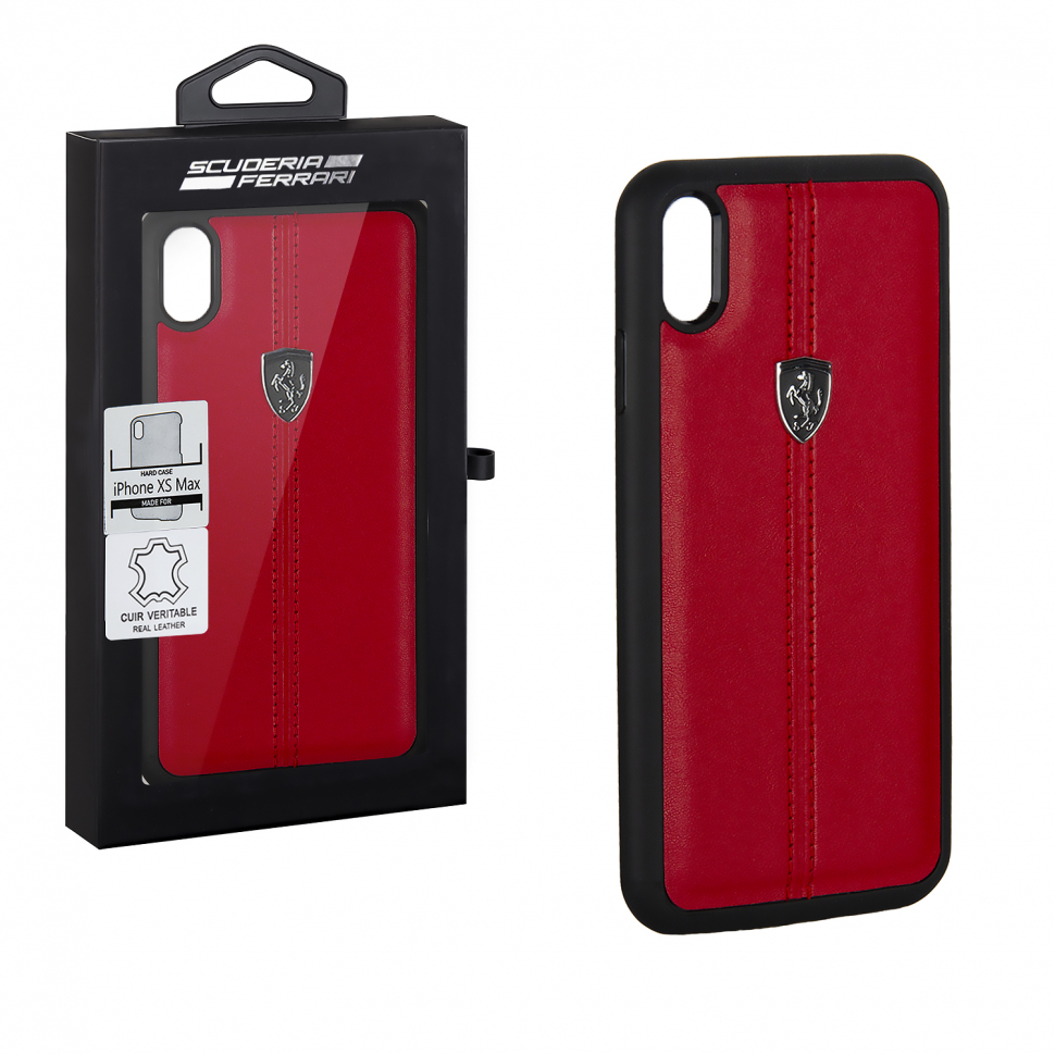 Чехол iPhone XS MAX Ferrari DE КРАСНЫЙ