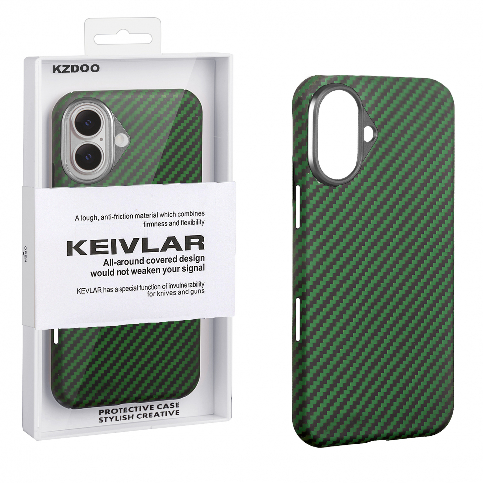 Чехол iPhone 16 Kevlar Green K-DOO