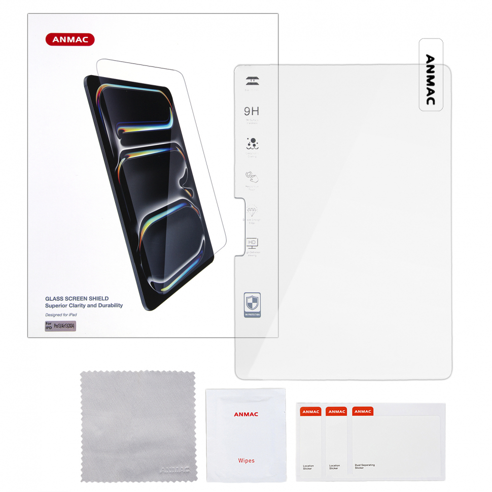 Защитное стекло iPad Pro13/Air 13 (2024)  0.3mm 2.5D ANMAC