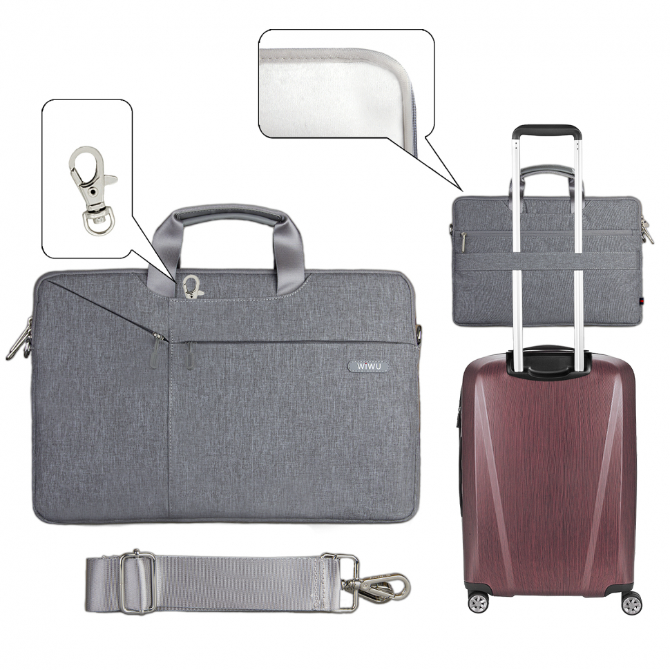 Сумка 15.6 Gent Business handbag Light Grey