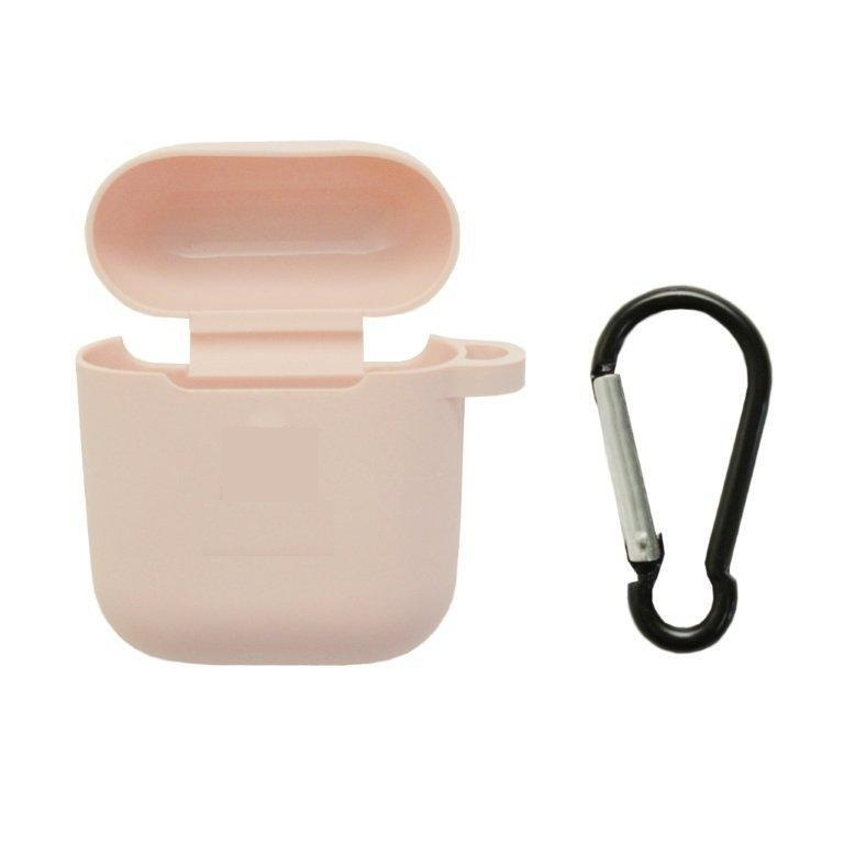 Чехол Airpods 1/2 Silicon Case Apple Pink Sand (c LOGO)