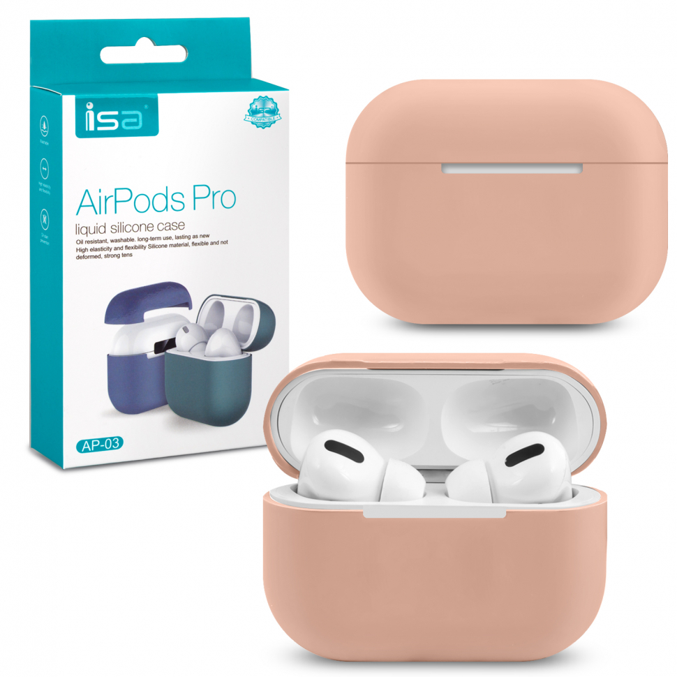 Чехол Airpods Pro Silicon Case ISA Pink Sand