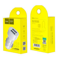 Переходник Z2A АЗУ на 2 USB 2.4A HOCO белый