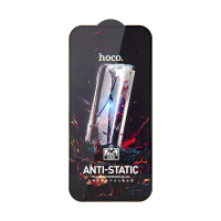 Защитное стекло iPhone 15 Pro Full Screen HD Anti-Static G10 Hoco Black без упаковки (25 шт./уп)