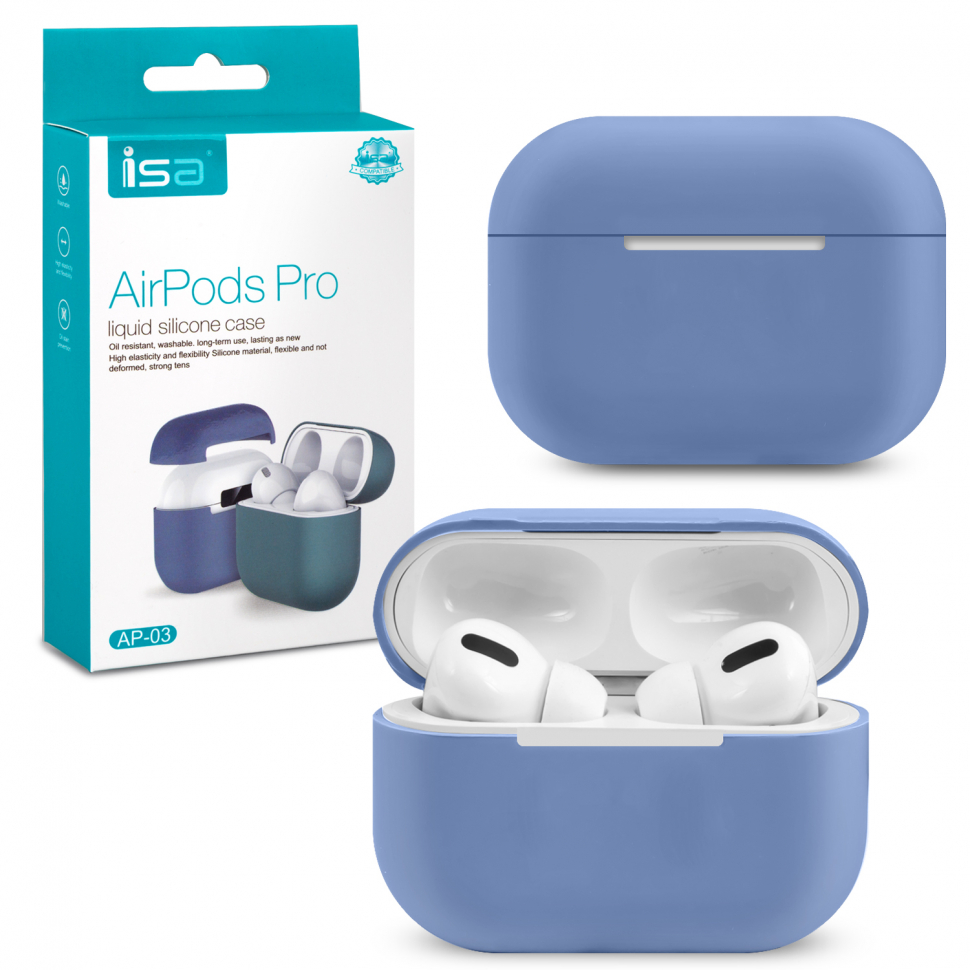 Чехол Airpods Pro Silicon Case ISA Ocean Blue