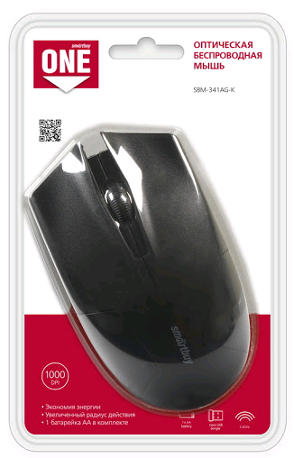 Мышь беспроводная Smartbuy SBM-341AG-K