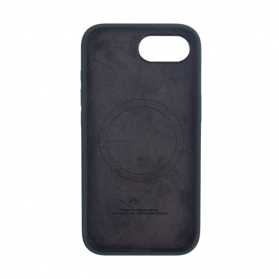 Чехол iPhone 16e Silicon Case  Black (MagSafe + анимация NFC) c LOGO