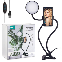 Селфи кольцо с гибким держателем SL-9 черное JBH (30шт/кор)