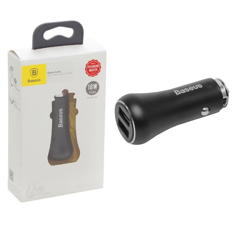 Переходник АЗУ на 2 USB GC01 Baseus черный