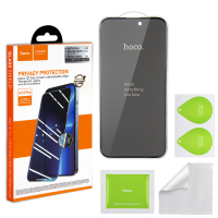 Защитное стекло iPhone 15 Pro Max 3D black (A12 Pro) HOCO Privace усиленые края