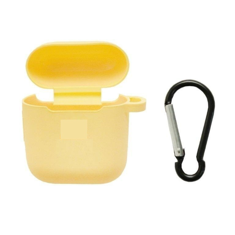Чехол Airpods 1/2 Silicon Case Apple Yellow (c LOGO)
