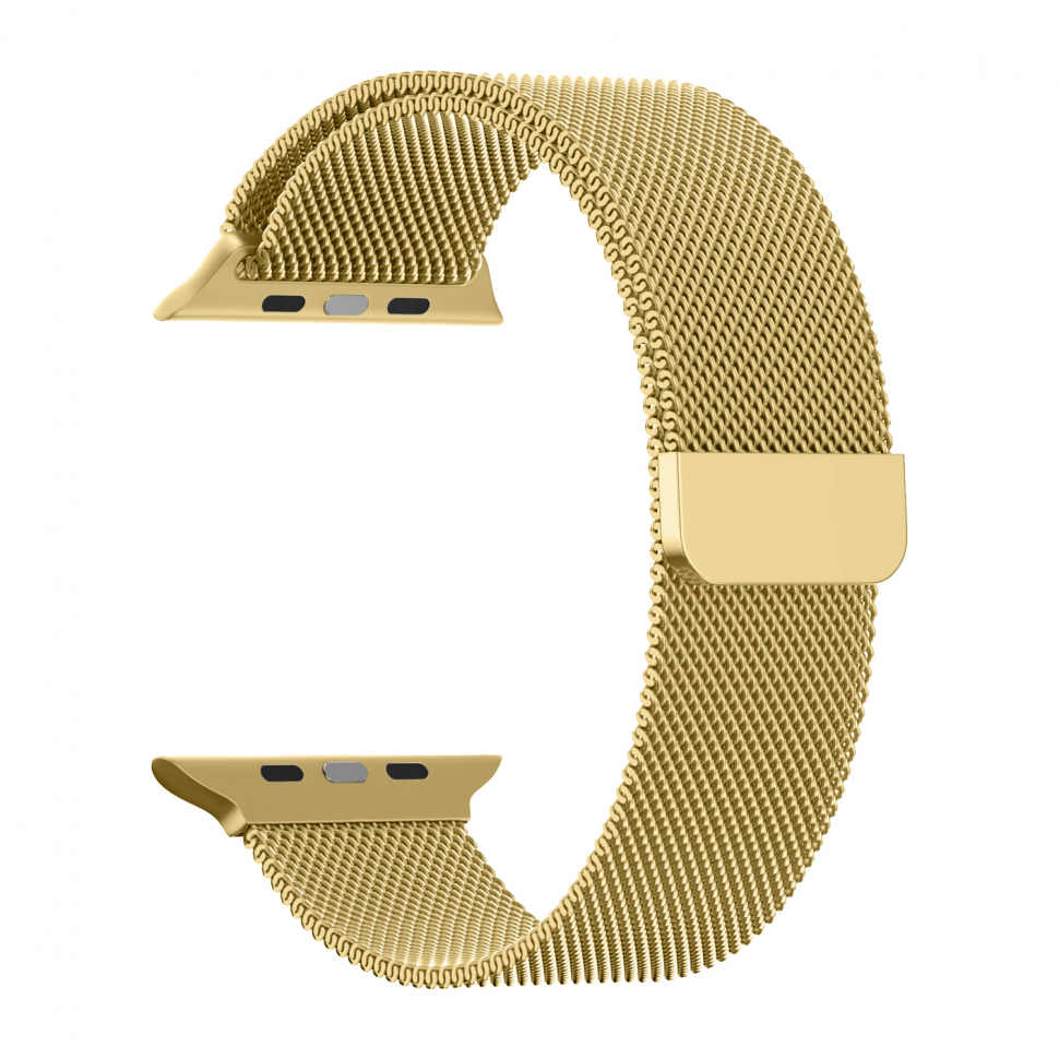 Ремешок для Apple watch 42/44/45/49mm Milanese loop Жёлтое золото (Gold)