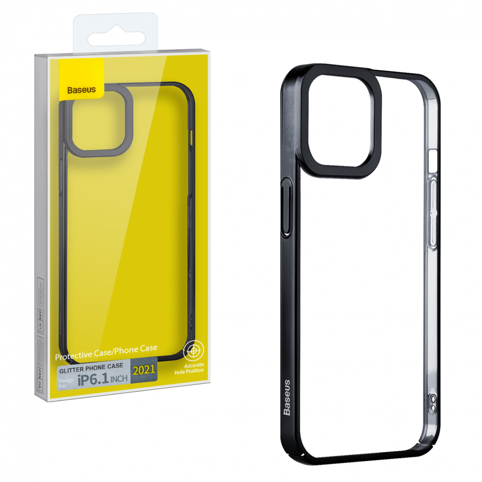 Чехол iPhone 13 (6.1) Glitter Phone Case Baseus черный