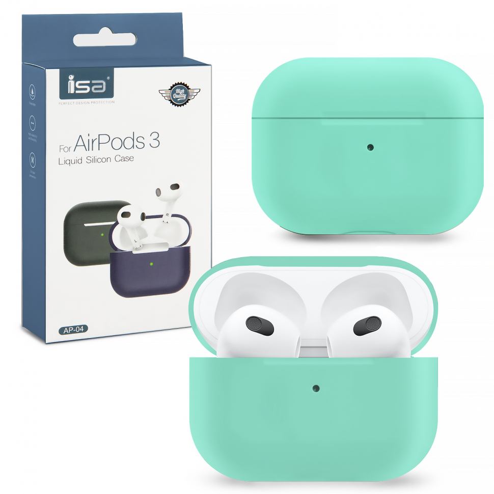 Чехол Airpods 3 Silicon Case ISA Mint