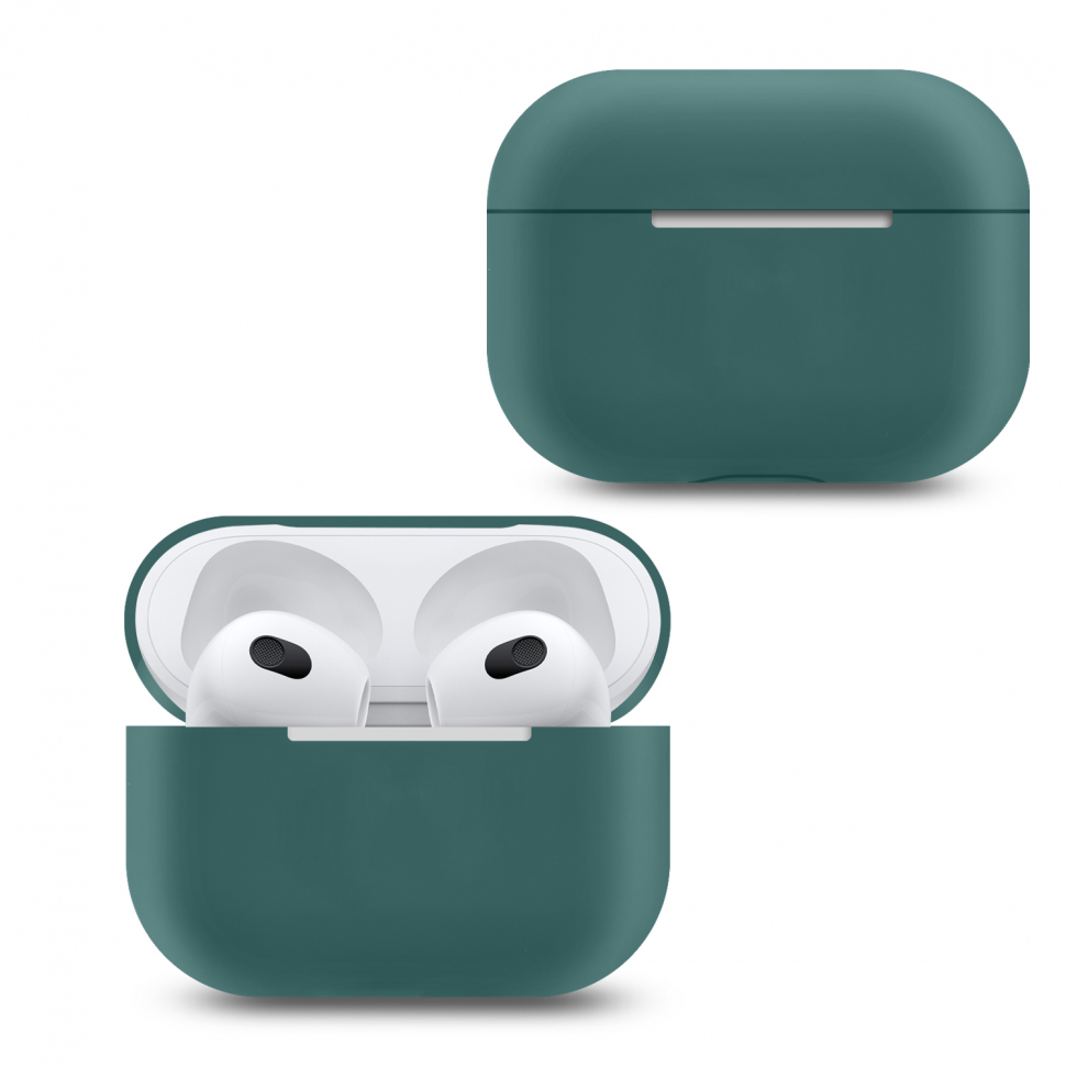 Чехол Airpods 3 Silicone midnight green PL