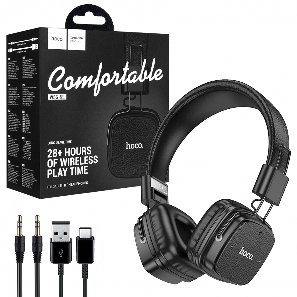 Наушники W56 Wireless Headphones HOCO черные