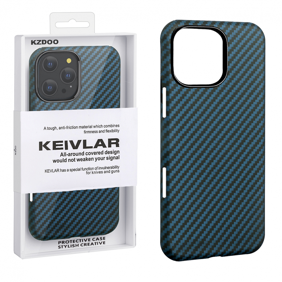 Чехол iPhone 16 Pro Max Kevlar Blue K-DOO