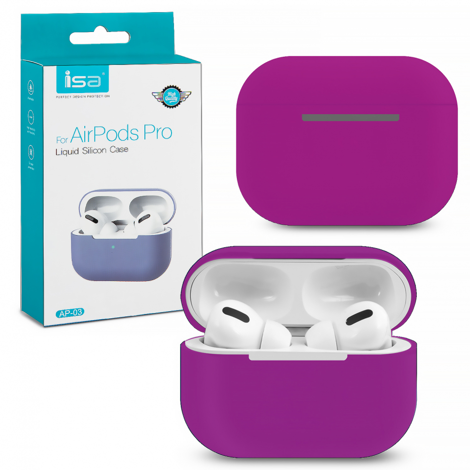 Чехол Airpods Pro Silicon Case ISA Purple