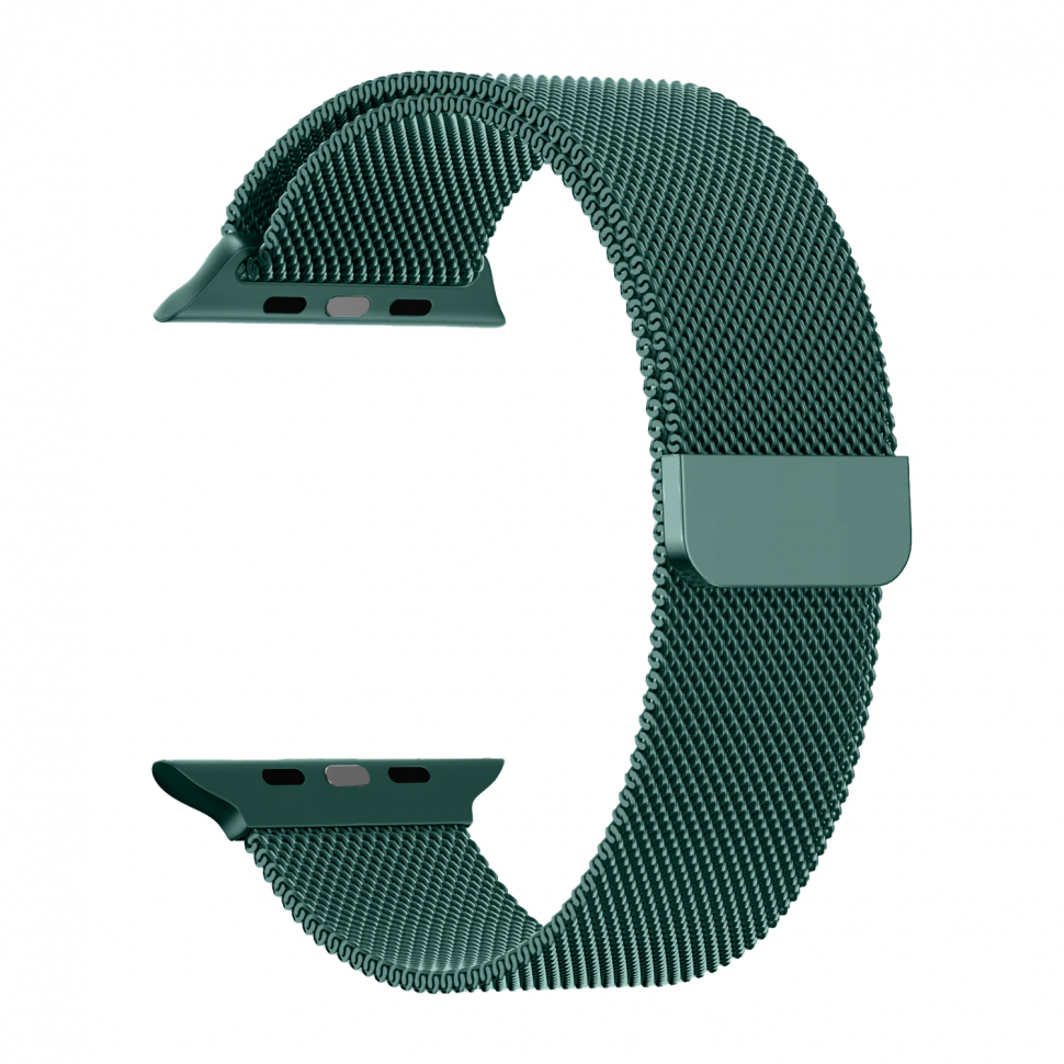 Ремешок для Apple watch 42/44/45/49mm Milanese loop Зелёный (Green)
