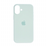Чехол iPhone 16 Plus Silicon Case  Aquamarine (MagSafe + анимация NFC) c LOGO