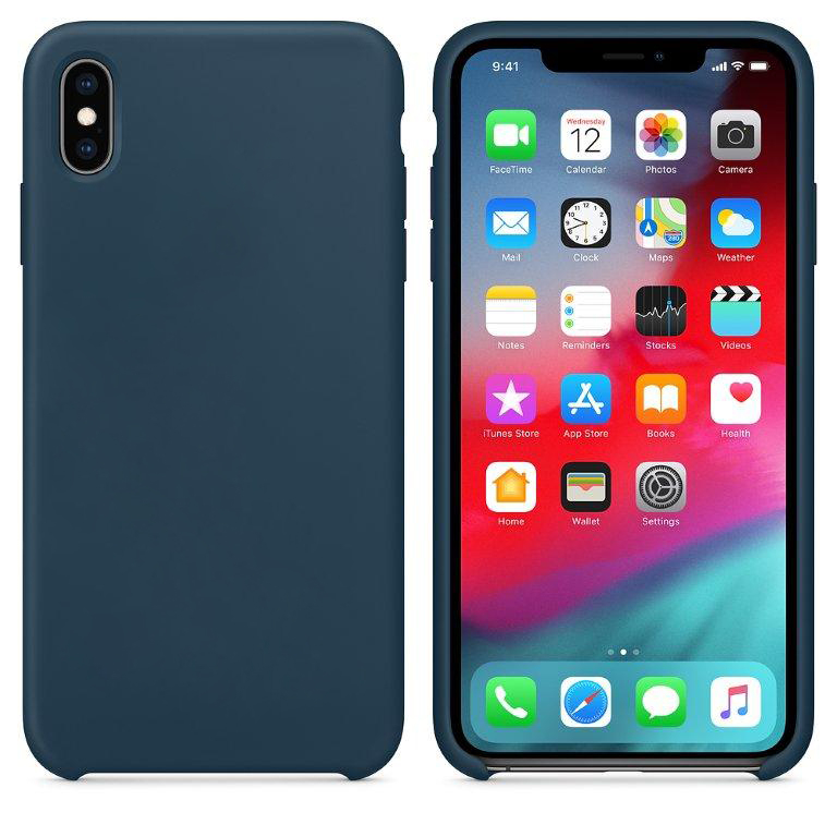 Чехол iPhone XS Max Silicon Case  Pacific Green (c LOGO)
