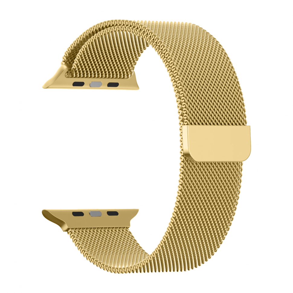 Ремешок для Apple watch 42/44/45/49mm Milanese loop золото