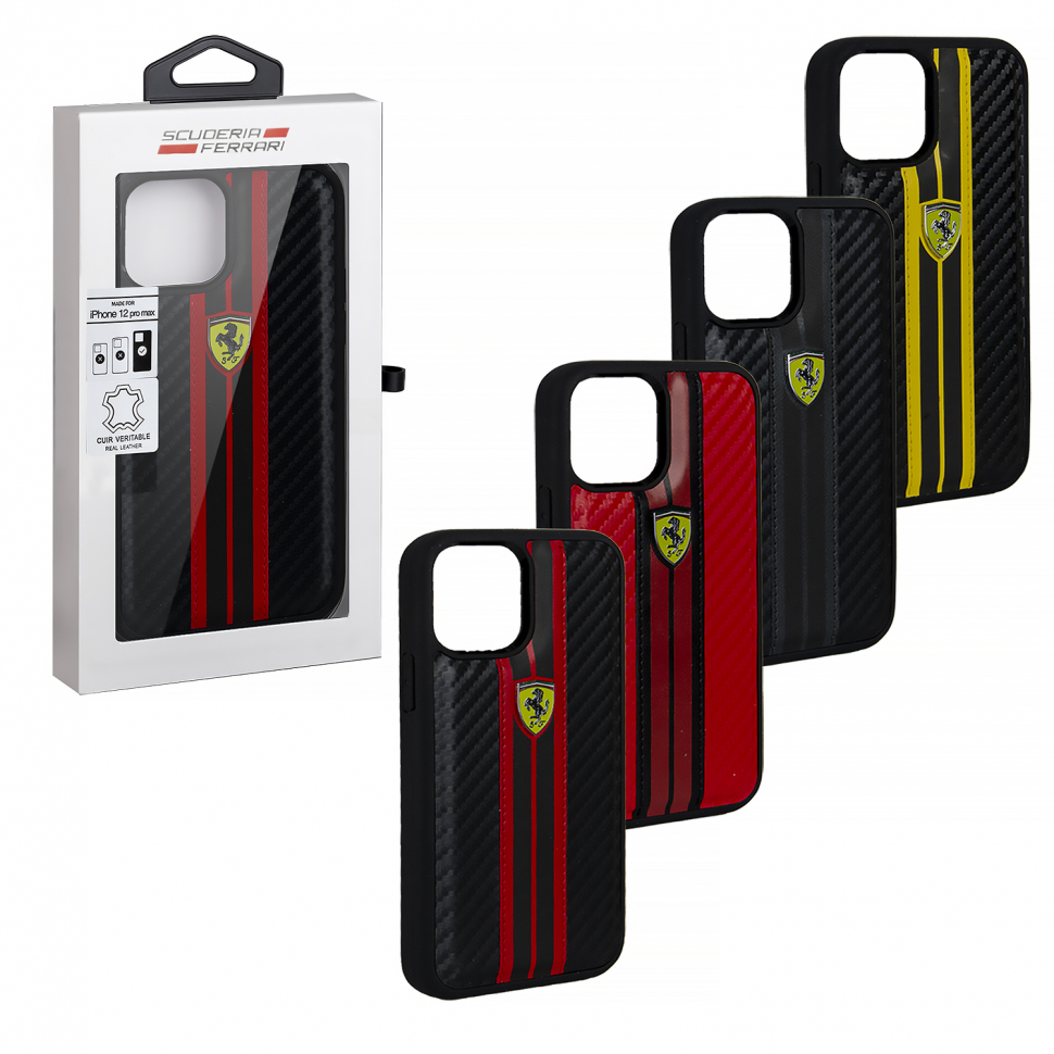 Чехол iPhone 12 Pro Max F carbon PU