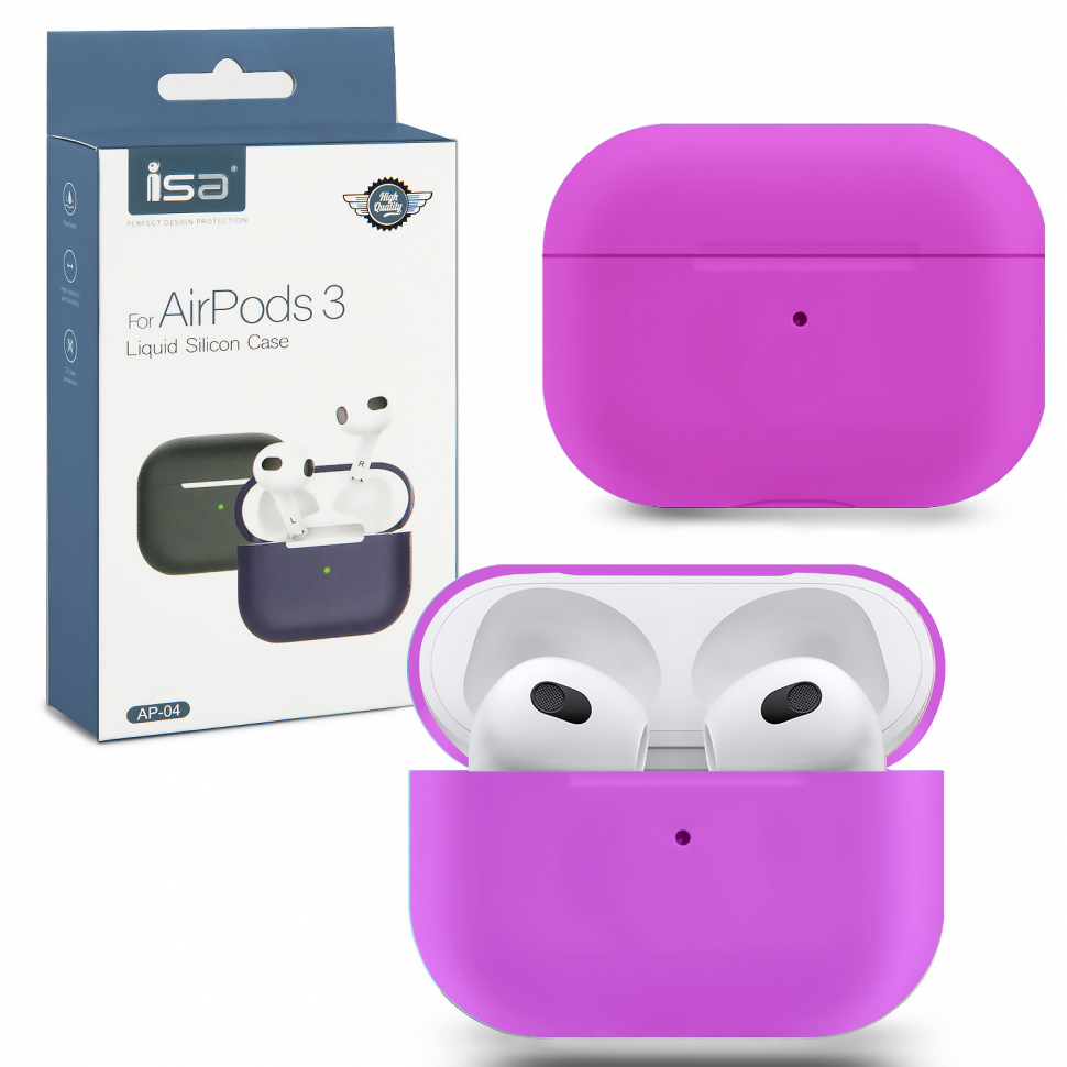 Чехол Airpods 3 Silicon Case ISA Purple