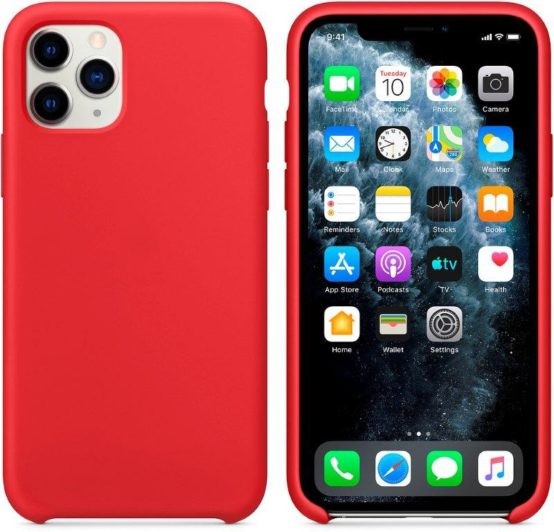Чехол iPhone 11 Pro Max Silicon Case  Red (PRODUCT) (c LOGO)