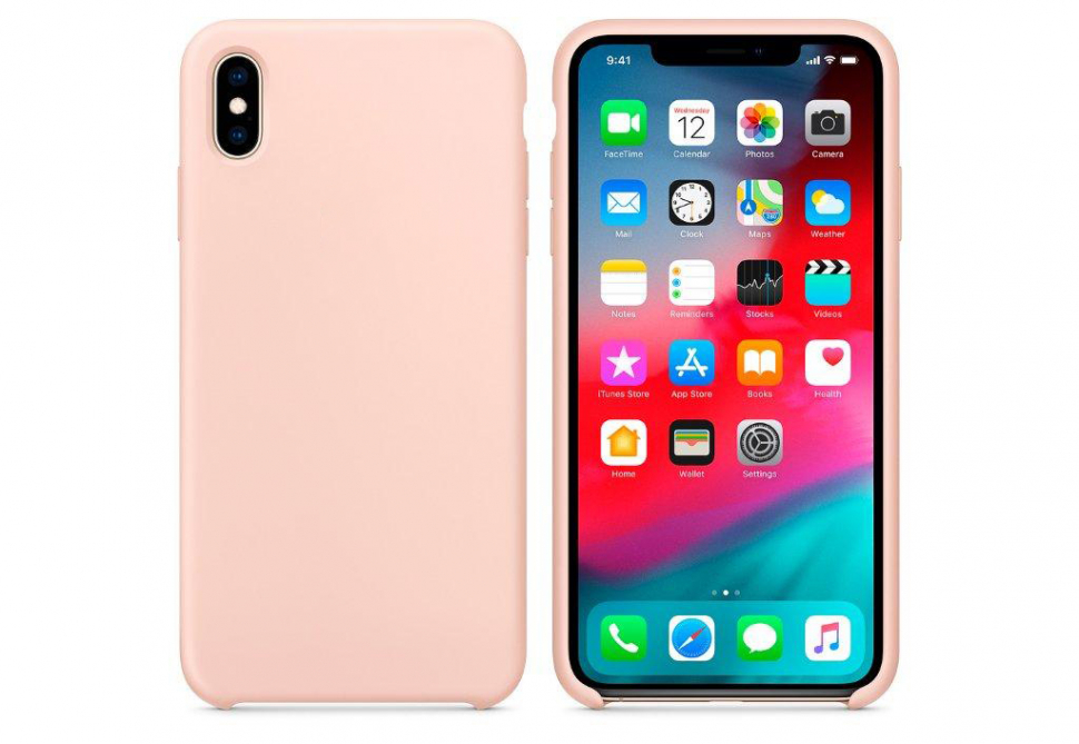 Чехол iPhone XS Max Silicon Case  Pink Sand (c LOGO)