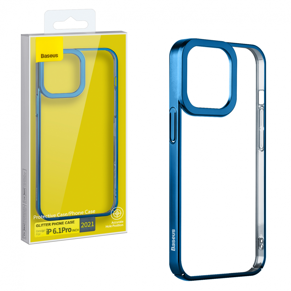 Чехол iPhone 13 Pro (6.1) Glitter Phone Case Baseus синий