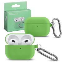 Чехол Airpods 3 Hang Silicon Case с карабином green