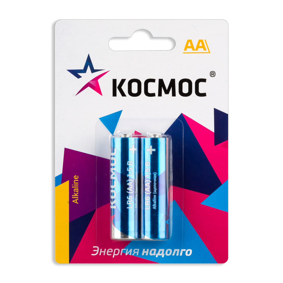 Батарейка Космос LR6 AA BL2 Alkaline 1.5V (2/24/288)