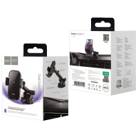 Автодержатель HW5 с беспроводной зарядкой HOCO черный