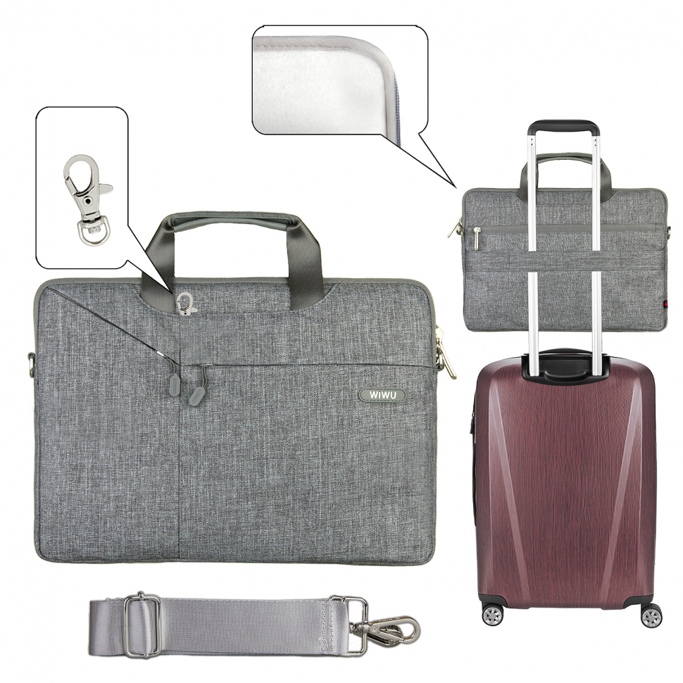 Сумка 13.3 Gent Business handbag Light Grey